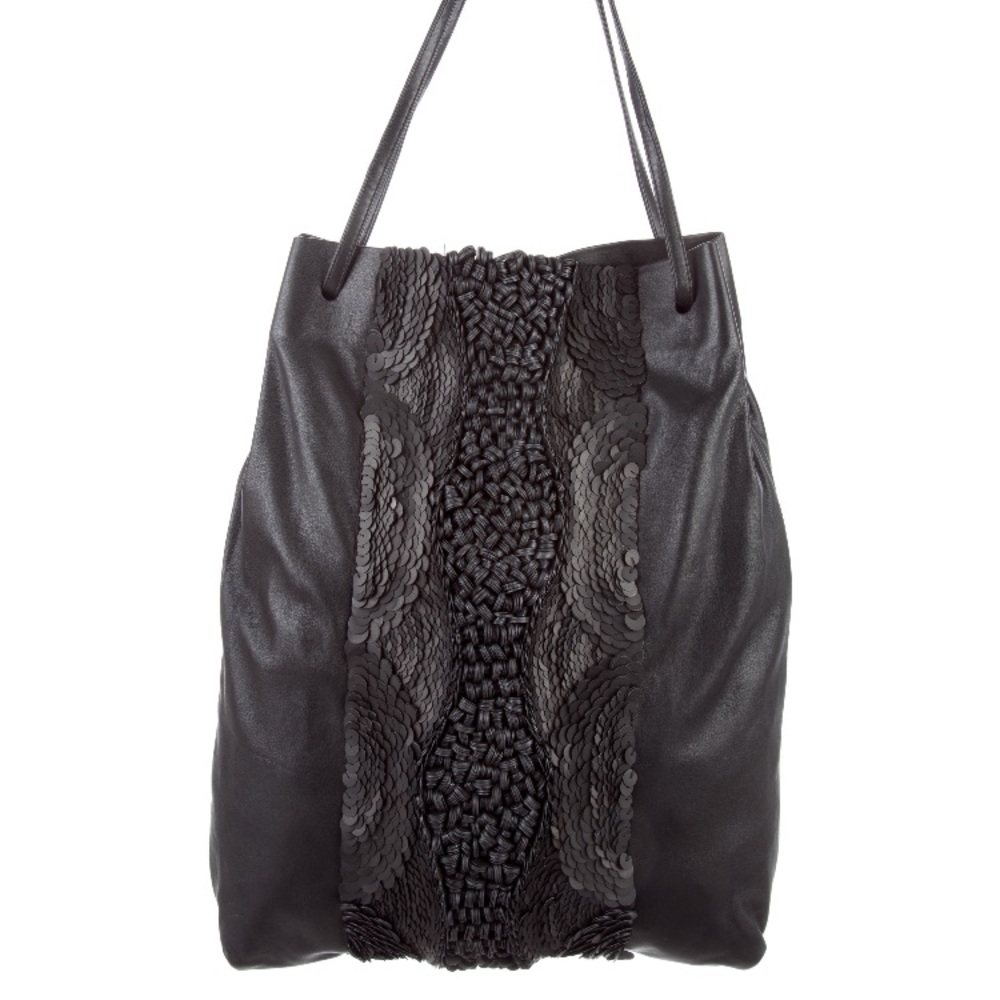 Vera wang leather embellished tote